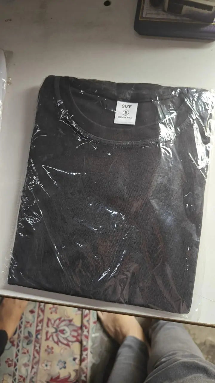 Men's Polycotton Solid Round Neck T-shirts (Pack of 4) dgksgw-eg