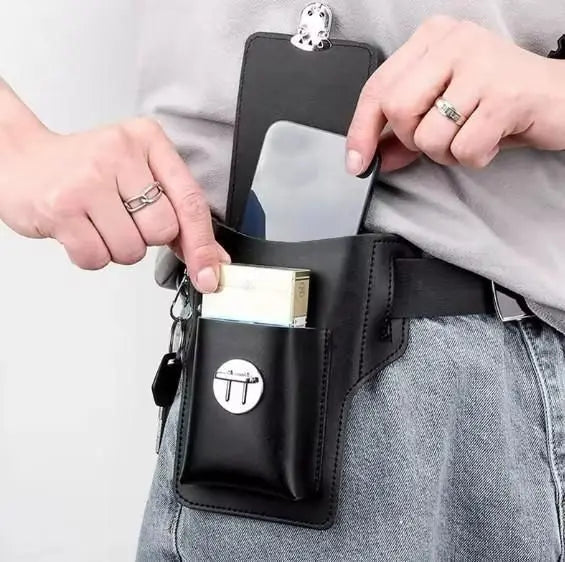 Multipurpose PU Leather Mobile Pouch with Belt Loop dgksgw-eg