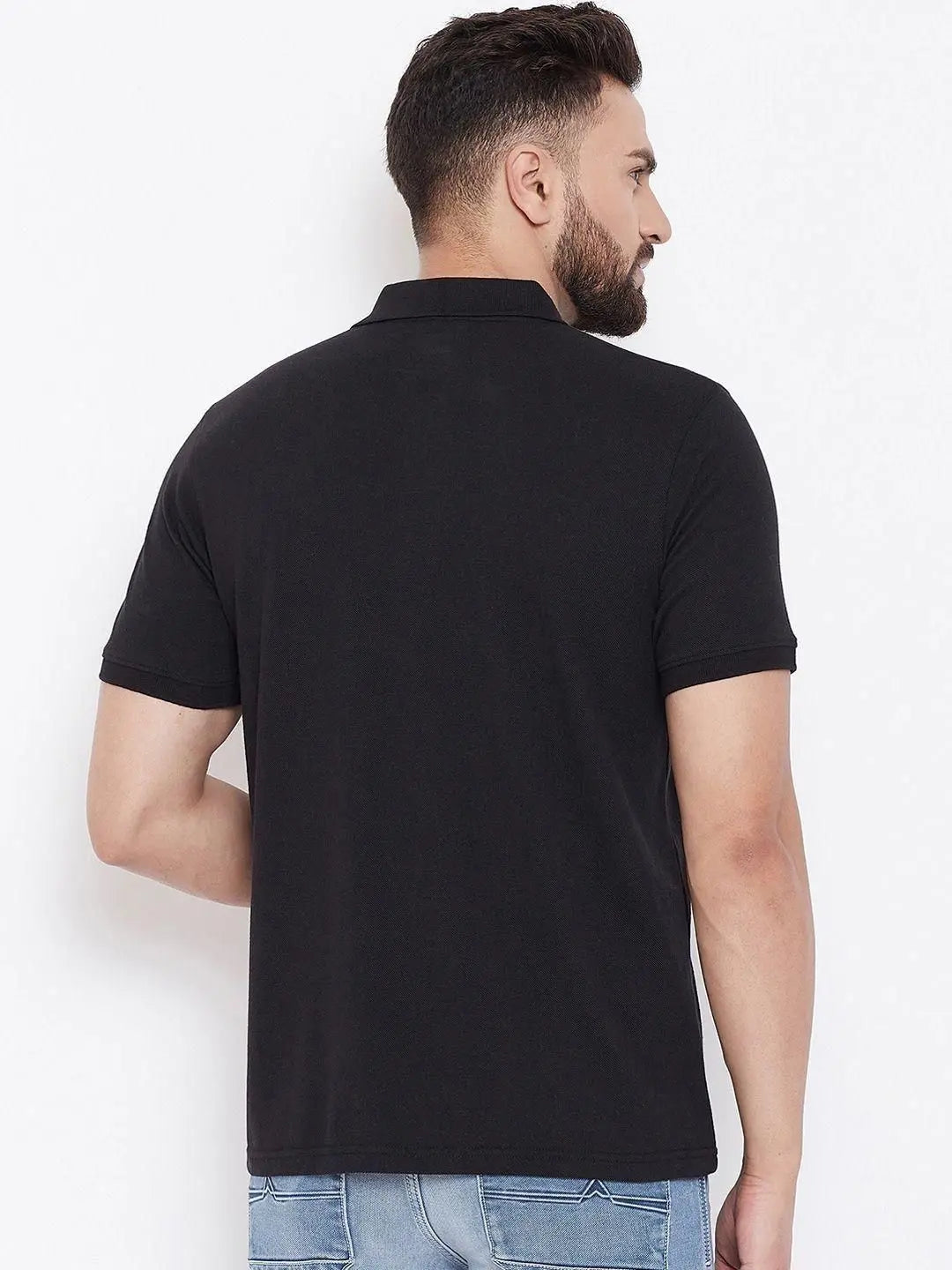 Cotton Blend Solid Half Sleeves Polo T-Shirt dgksgw-eg