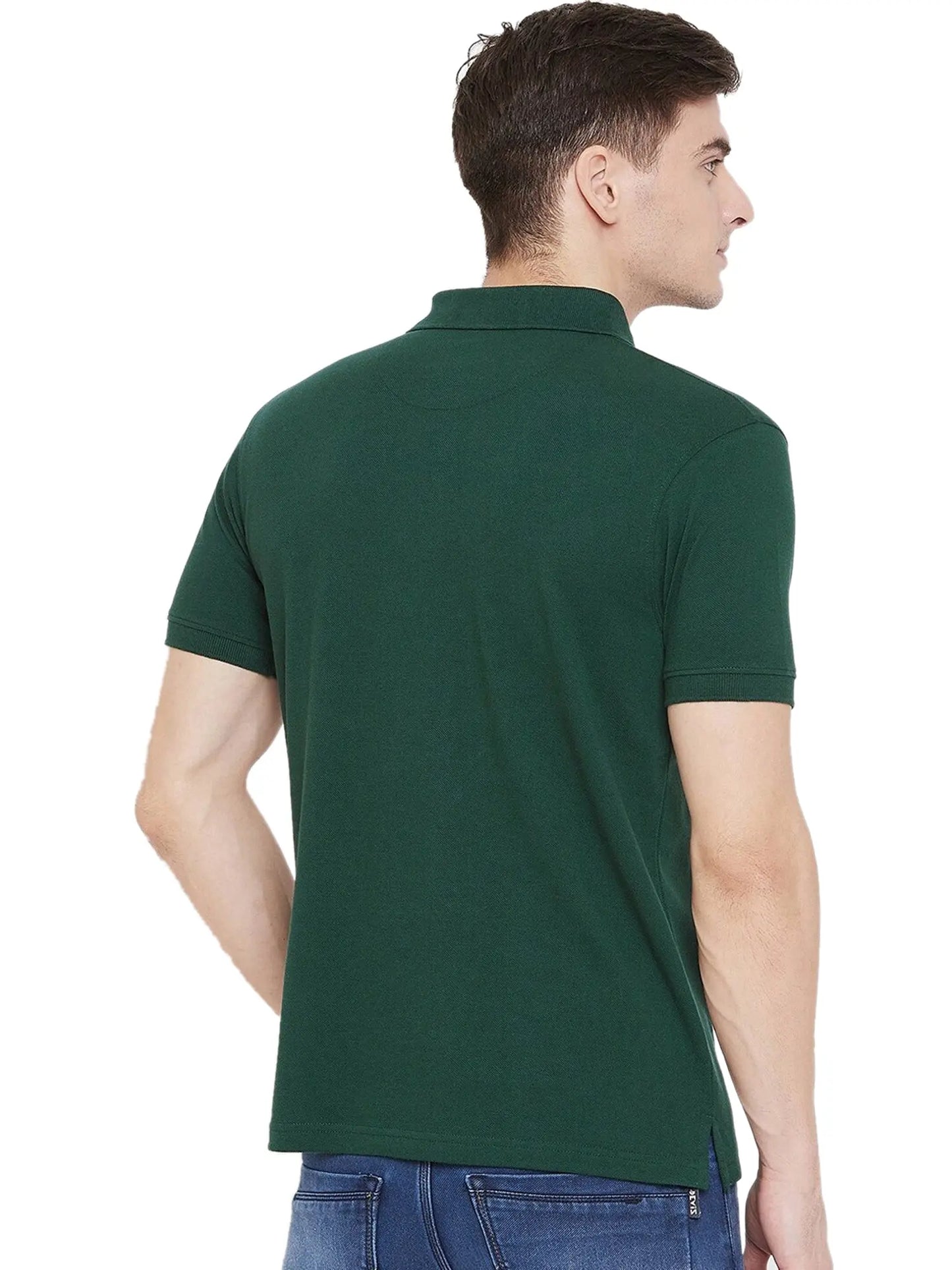 Cotton Blend Solid Half Sleeves Mens Polo Neck T-Shirt (Pack of 3) dgksgw-eg