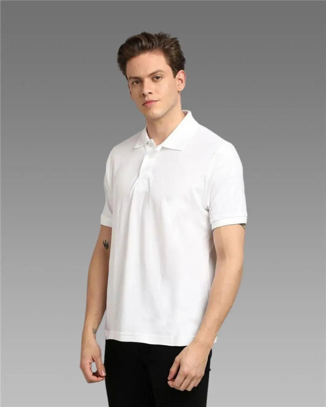Matte Solid Half Sleeves Men's Polo T-Shirt dgksgw-eg