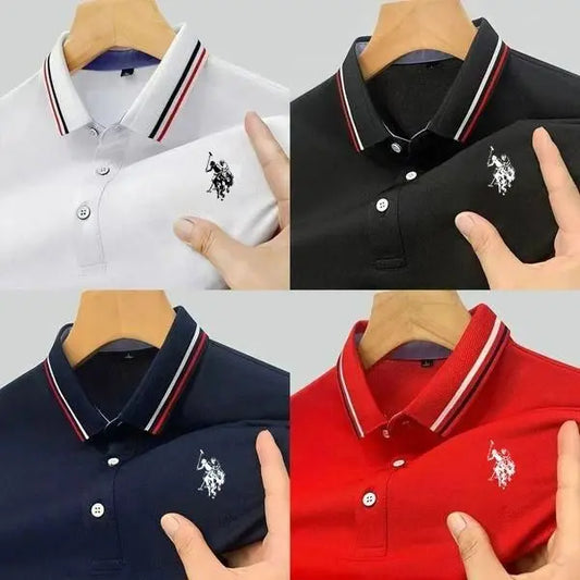 Men's Solid Half Sleeves Polo Neck T-Shirt (Pack of 4) dgksgw-eg