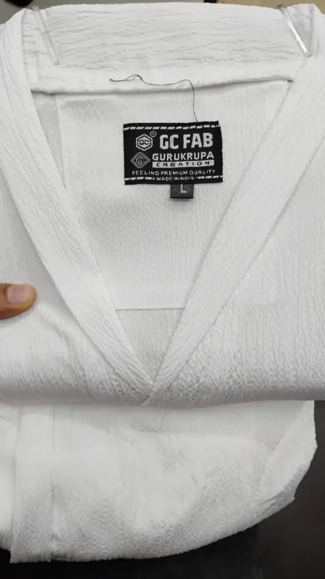 Men's Crinkled Co-Ord Set White dgksgw-eg