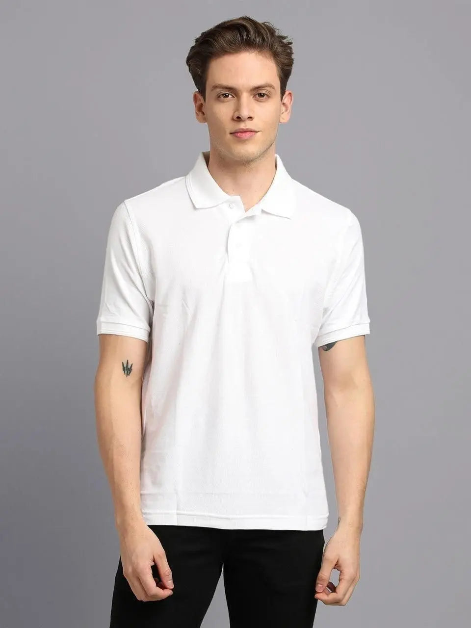 Matte Solid Half Sleeves Men's Polo T-Shirt dgksgw-eg