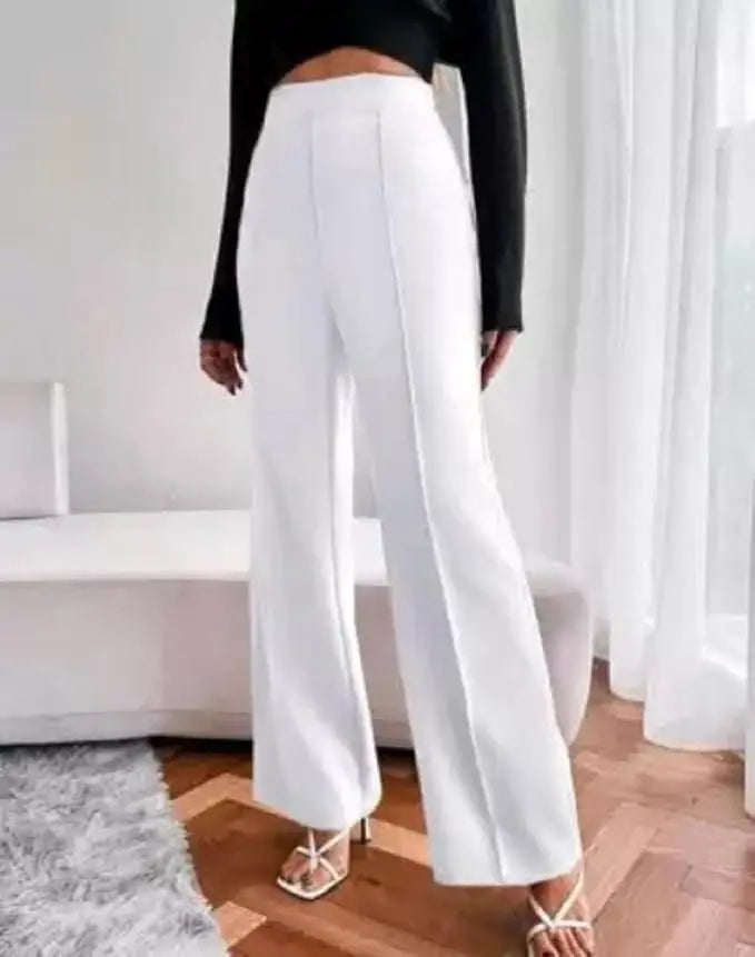 Women's Nontransparent Fabric Classic-Stylish Pant White dgksgw-eg