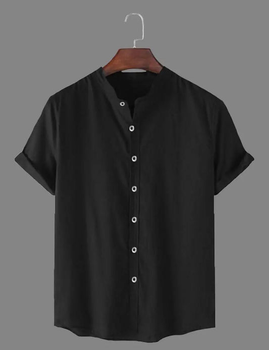 TRYTHIS Cotton Solid Half Sleeves Polo Neck Mens Shirt dgksgw-eg