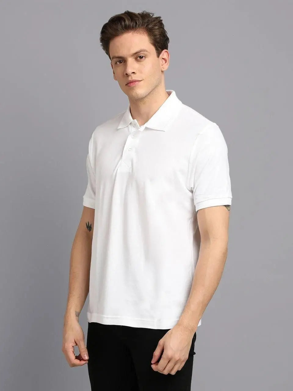 Matte Solid Half Sleeves Men's Polo T-Shirt dgksgw-eg