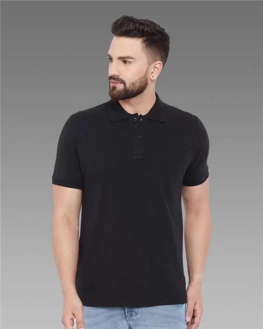 Cotton Blend Solid Half Sleeves Polo T-Shirt dgksgw-eg