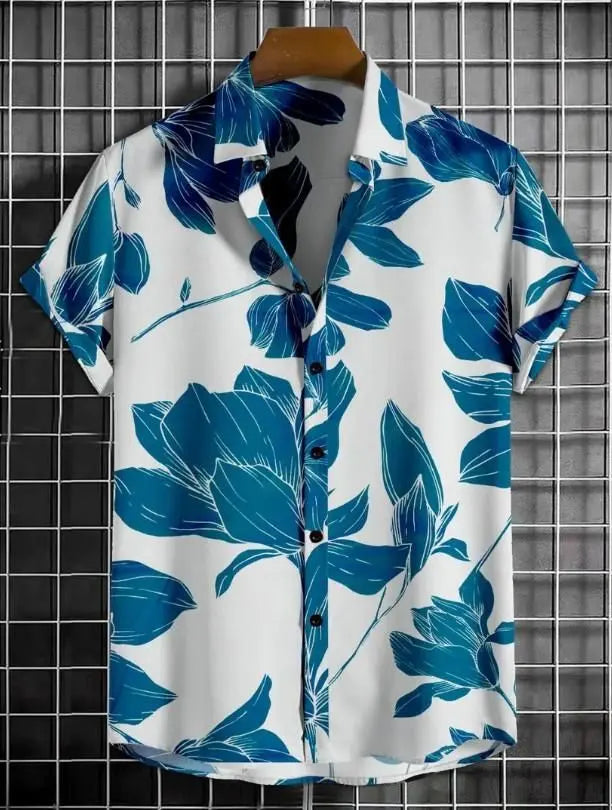 Men's Printed Half Sleeves Regular Collar Casual Shirt dgksgw-eg