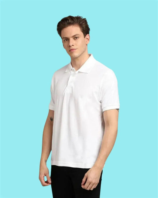 Matte Solid Half Sleeves Men's Polo T-Shirt dgksgw-eg