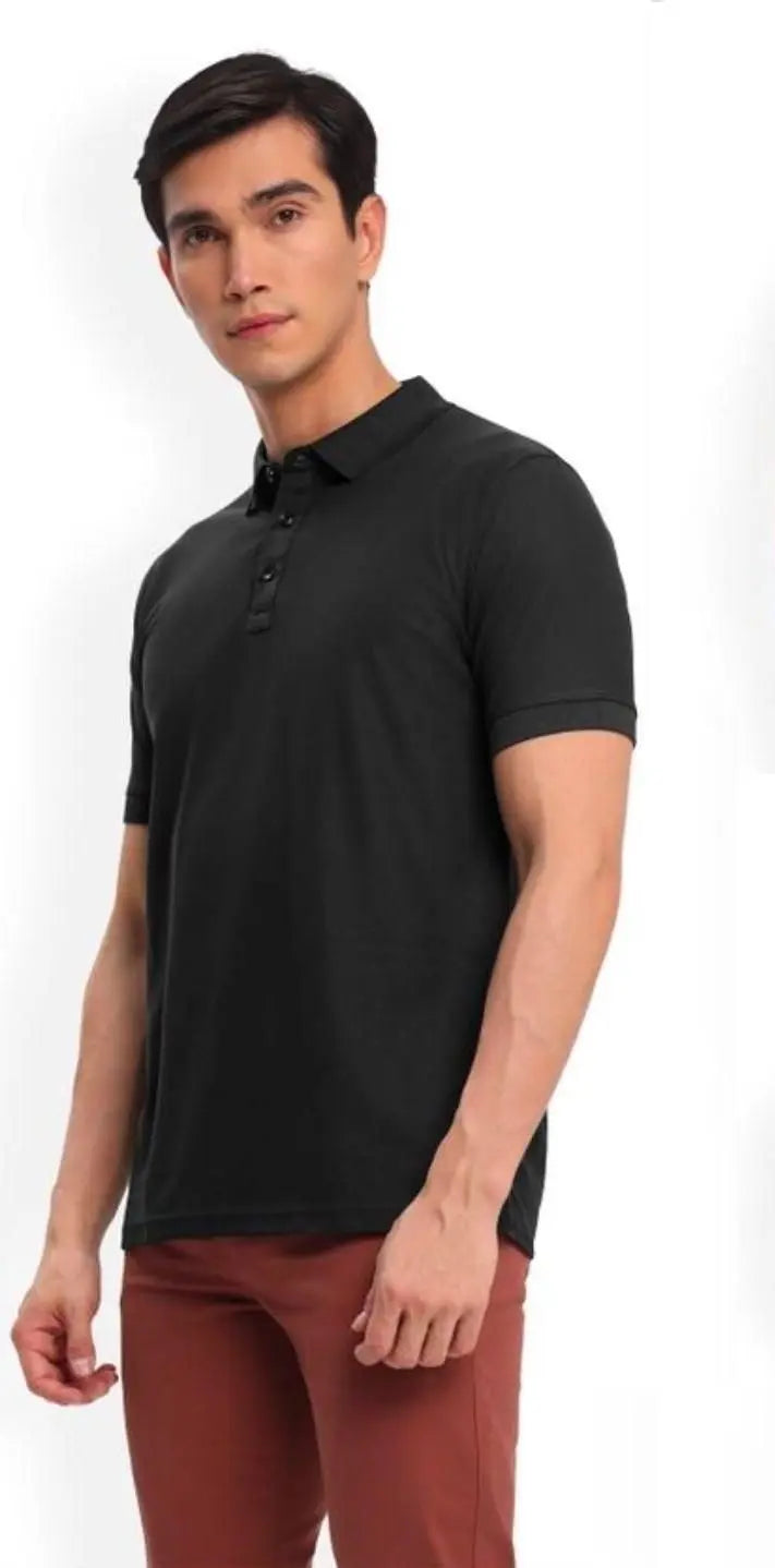 Poly Cotton Solid Half Sleeves Mens Polo T-shirt (Pack of 3) dgksgw-eg