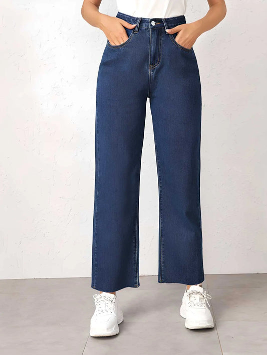 Kotty Women's Cotton Blend Solid Flared Jeans dgksgw-eg