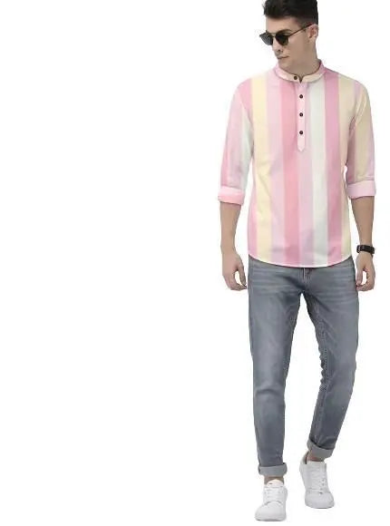Men's Color Block Spread Collar Casual Shirt dgksgw-eg