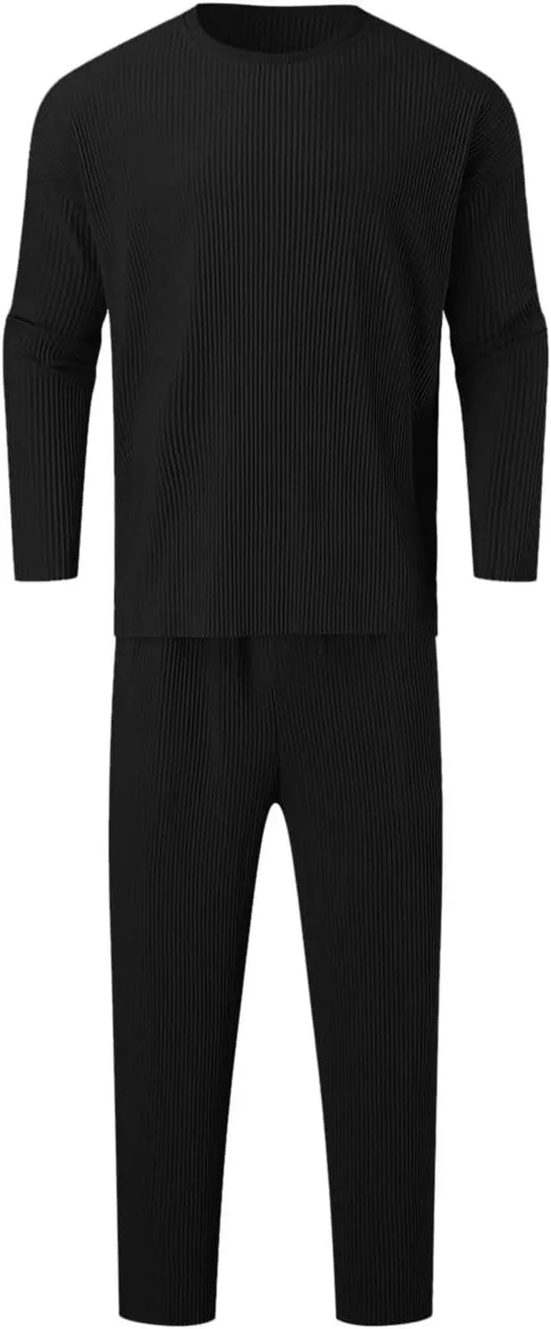Men's Solid Round Neck Co-ord Set dgksgw-eg
