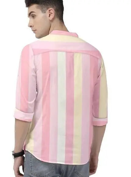 Men's Color Block Spread Collar Casual Shirt dgksgw-eg