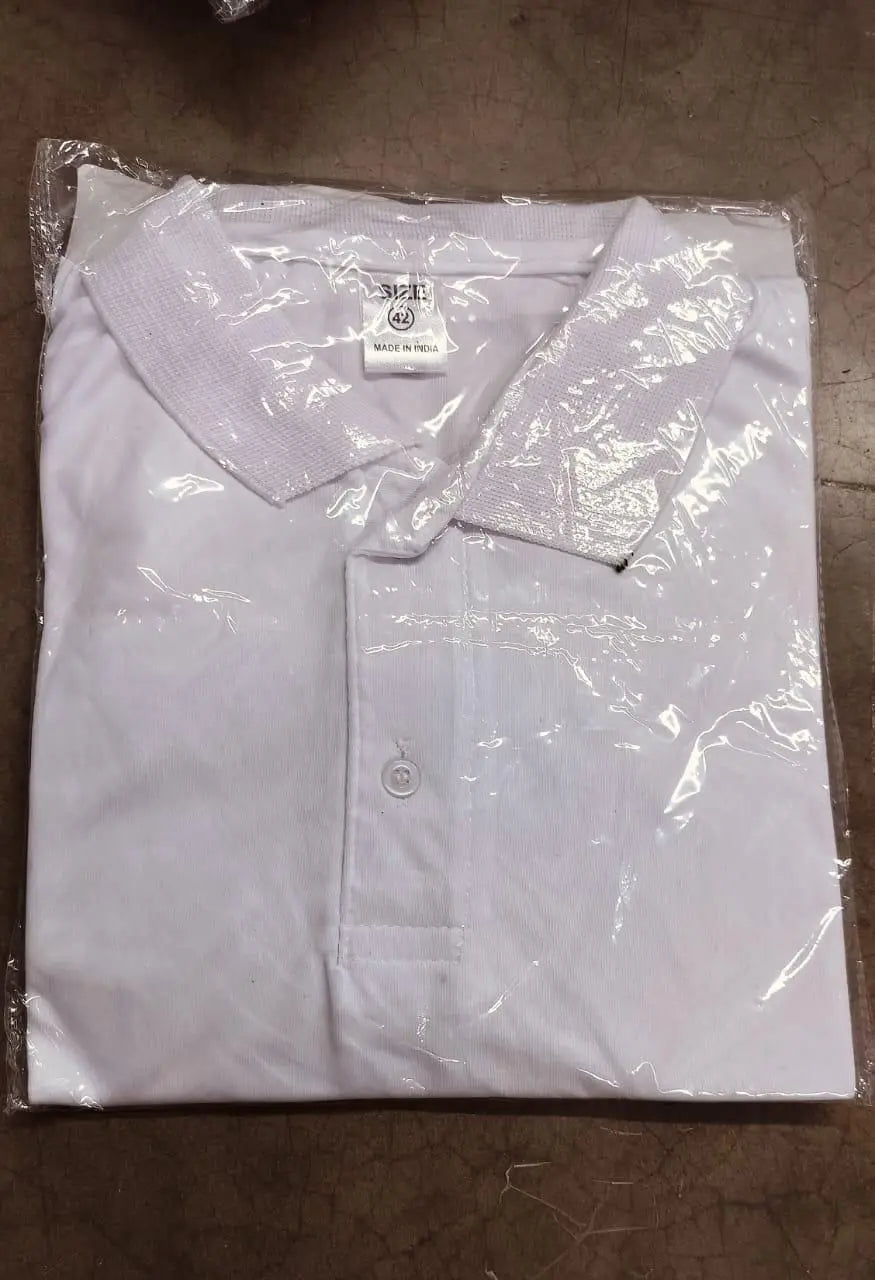 Poly Cotton Solid Half Sleeves Mens Polo T-shirt (Pack of 3) dgksgw-eg