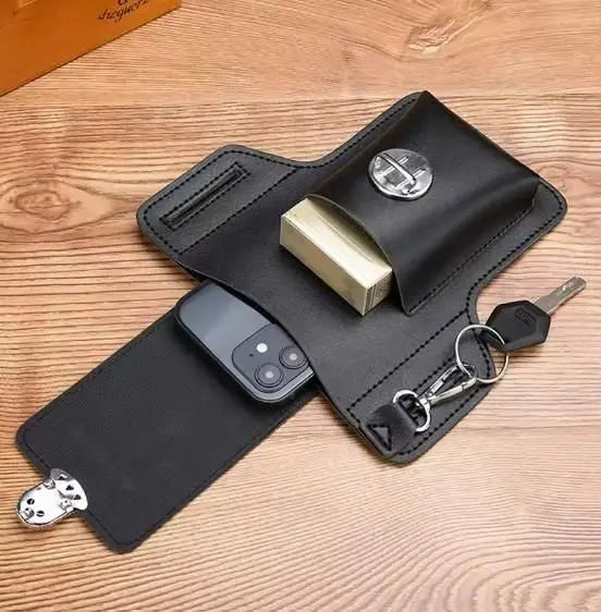 Multipurpose PU Leather Mobile Pouch with Belt Loop dgksgw-eg