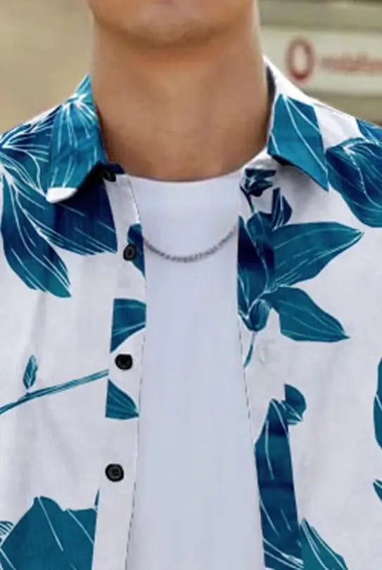 Men's Printed Half Sleeves Regular Collar Casual Shirt dgksgw-eg