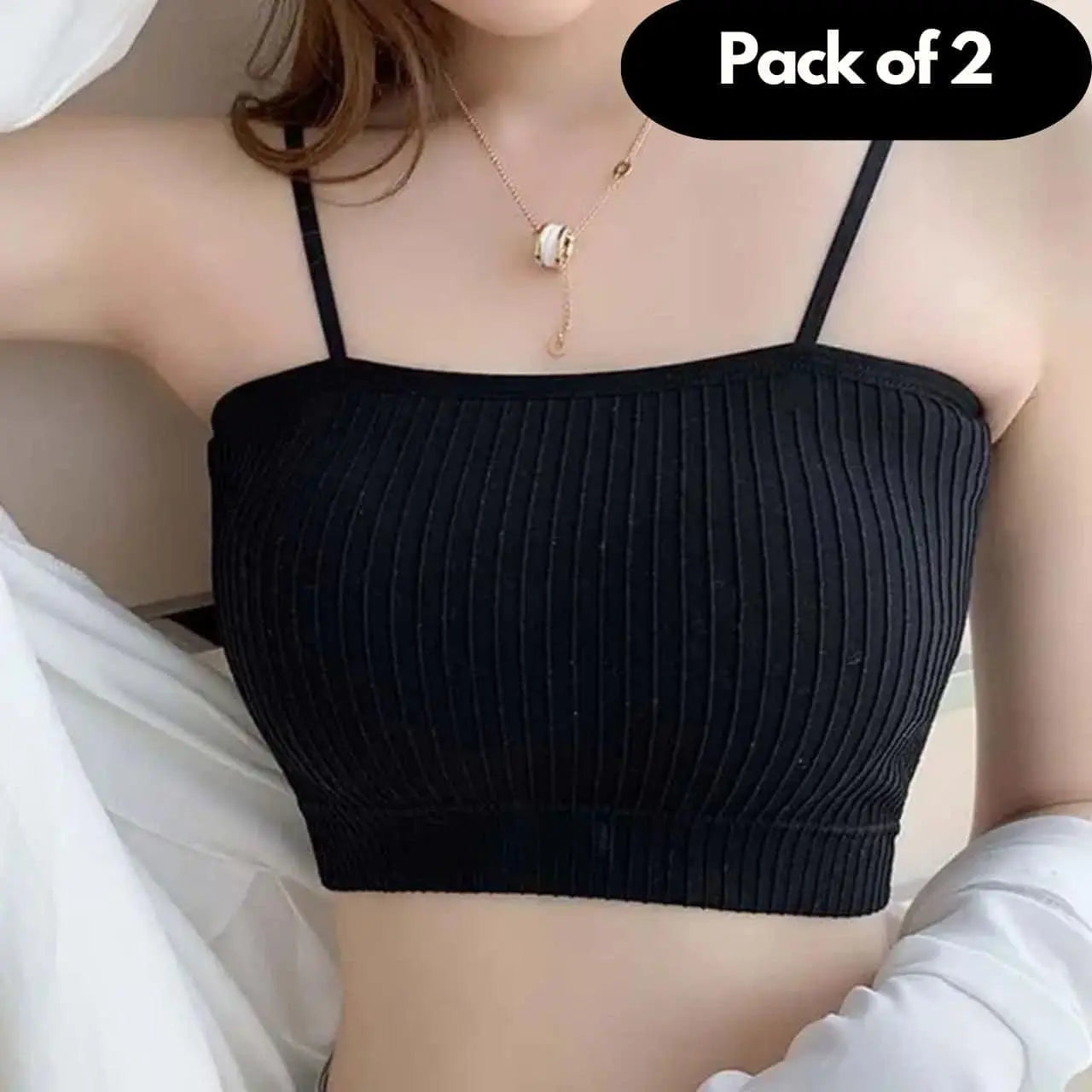 Seamless Silk Padded Bralette Bra Pack of 2 dgksgw-eg