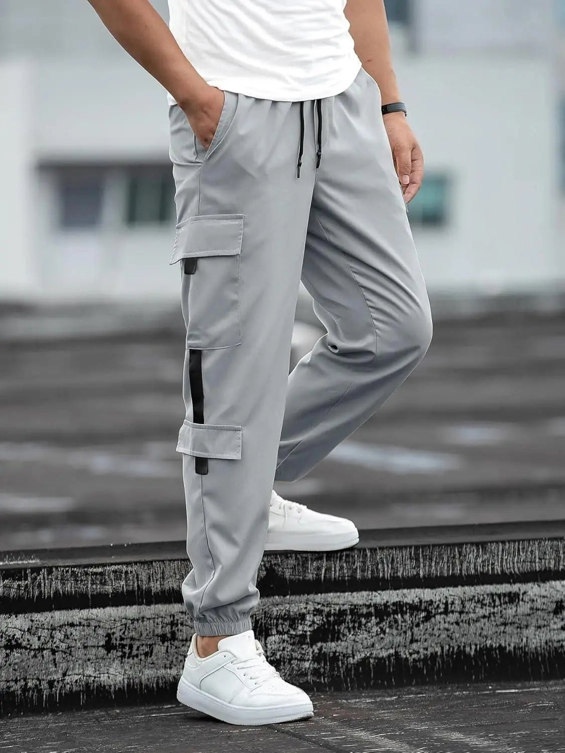 Men's Solid Cargo Pant Grey dgksgw-eg