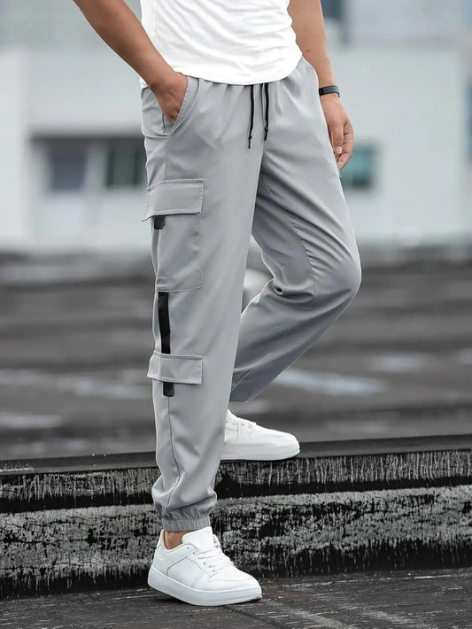 Men's Solid Cargo Pant Grey dgksgw-eg