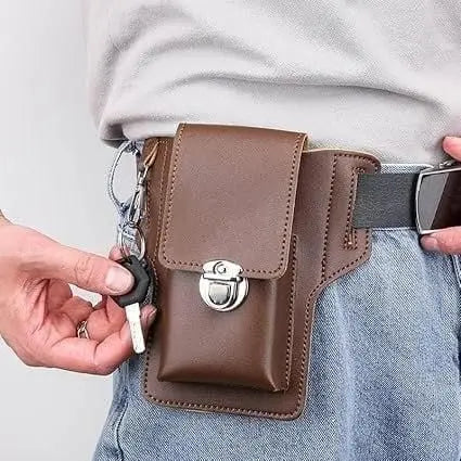 Multipurpose PU Leather Mobile Pouch with Belt Loop dgksgw-eg