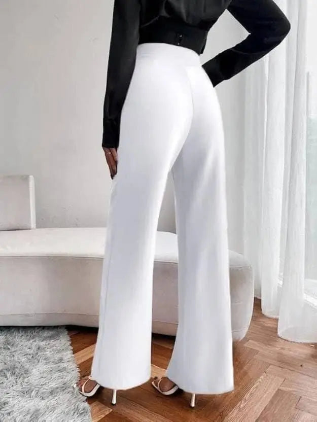 Women's Nontransparent Fabric Classic-Stylish Pant White dgksgw-eg