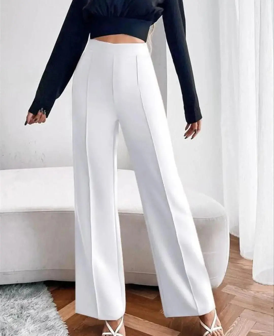 Women's Nontransparent Fabric Classic-Stylish Pant White dgksgw-eg