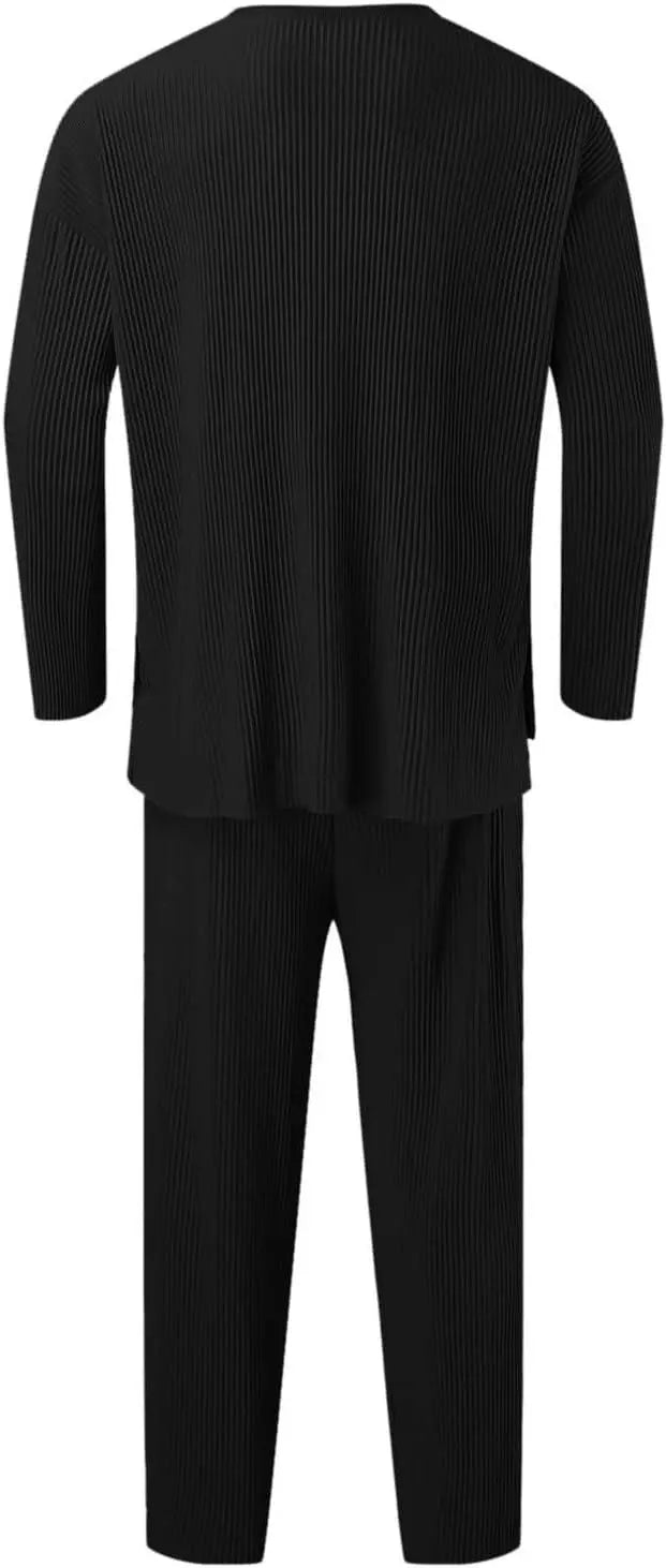 Men's Solid Round Neck Co-ord Set dgksgw-eg