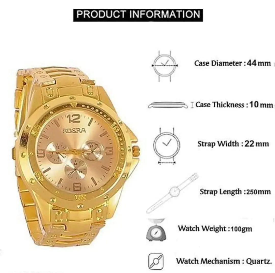 Men's Golden Stainless Steel Watches dgksgw-eg